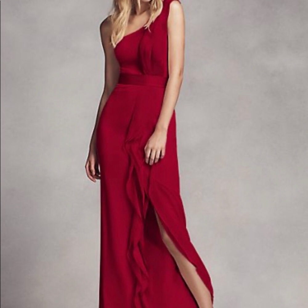 David bridal, long chiffon, by vera Wang size 6